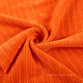 Composición de tela de cost chenille de buena calidad de color naranja Tela barata hecha en China